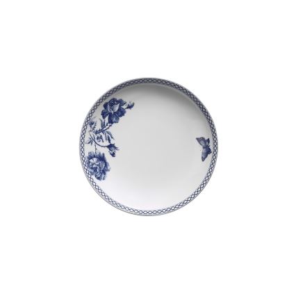 24-teiliges Geschirrset weiß/blau/Porzellan