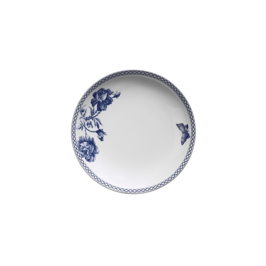 24-teiliges Geschirrset weiß/blau/Porzellan