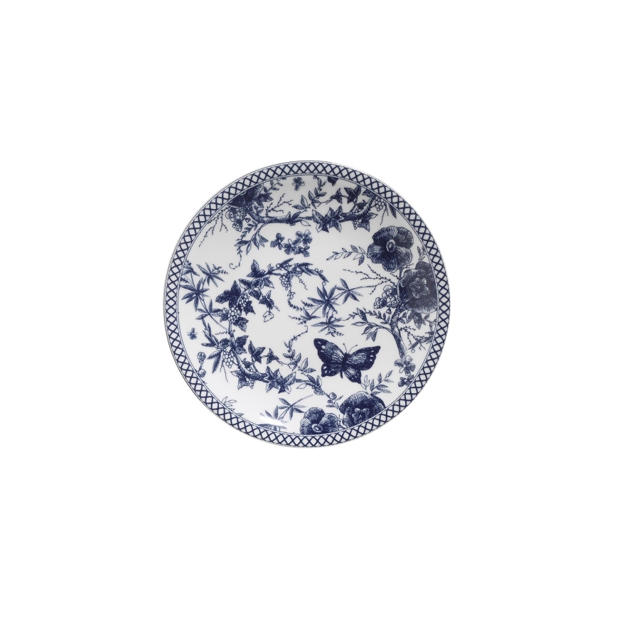 24-teiliges Geschirrset weiß/blau/Porzellan