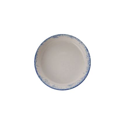 24-teiliges Geschirrset, weiß/blau, Porzellan