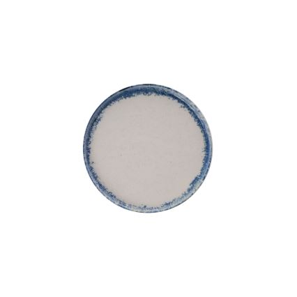 24-teiliges Geschirrset, weiß/blau, Porzellan