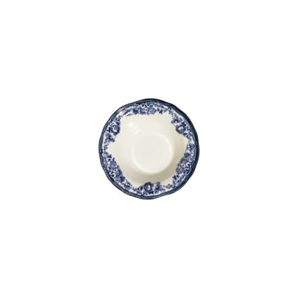 24-teiliges Geschirrset, weiß/blau, Porzellan