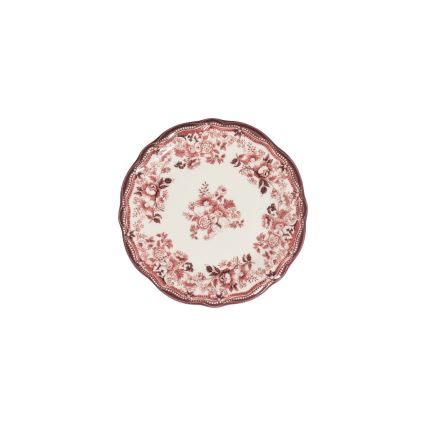 24-teiliges Geschirrset weiß/rosa/Porzellan