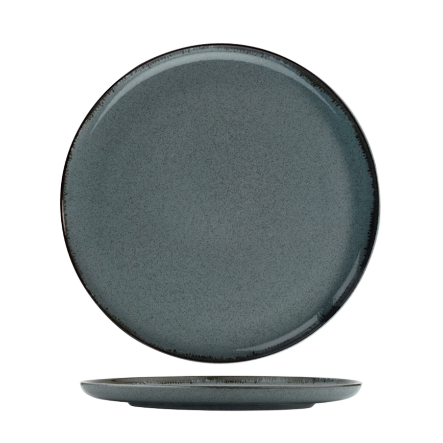 24-teiliges Porzellan-Geschirrset, blau