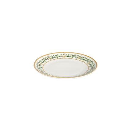 24-teiliges Porzellan-Geschirrset, creme/beige/grün