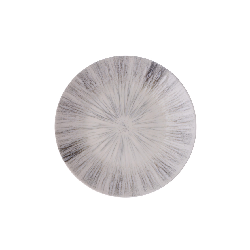 24-teiliges Porzellan-Geschirrset, grau