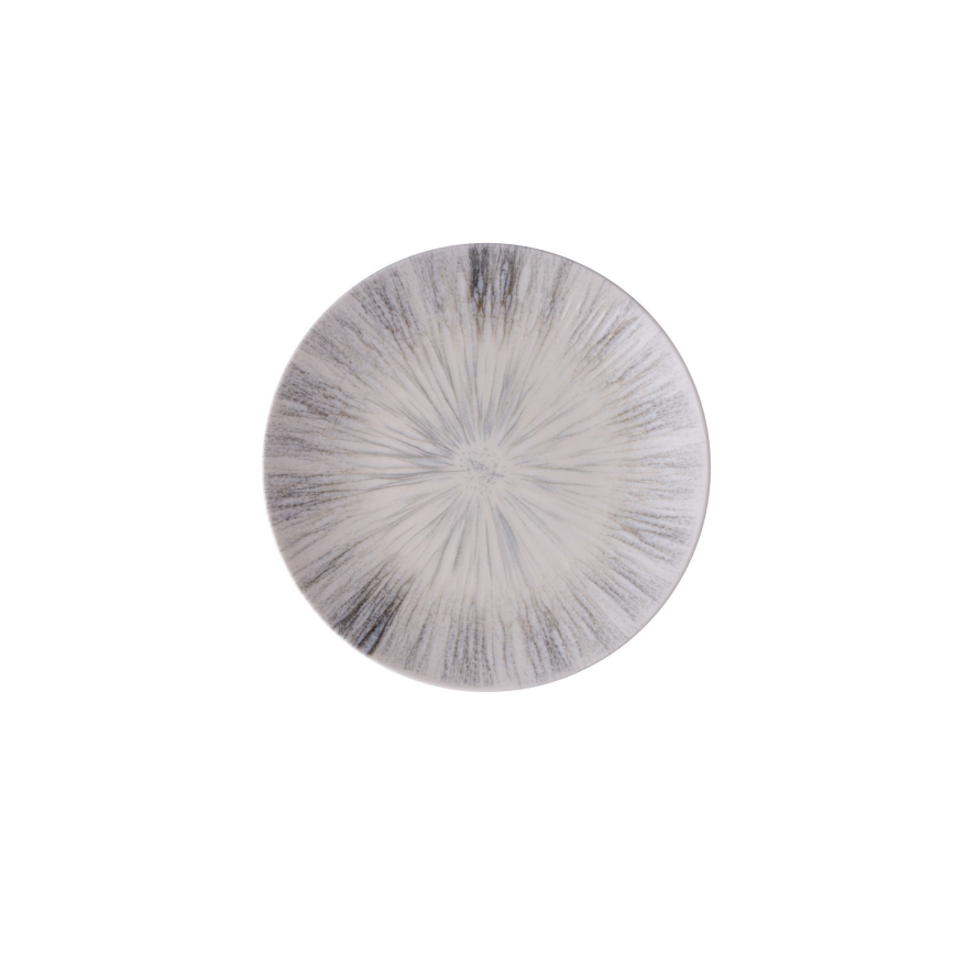 24-teiliges Porzellan-Geschirrset, grau