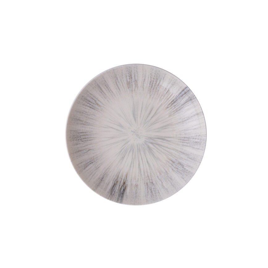 24-teiliges Porzellan-Geschirrset, grau