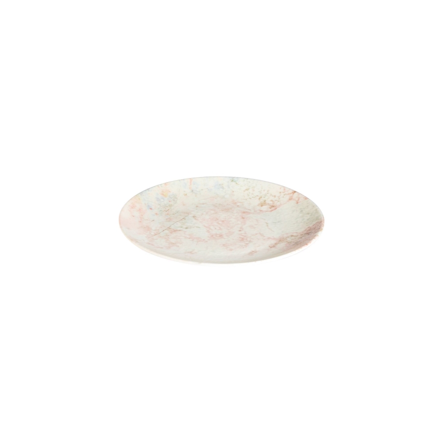 24-teiliges Porzellan-Geschirrset, rosa/beige