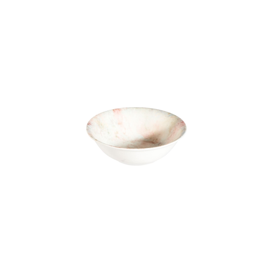 24-teiliges Porzellan-Geschirrset, rosa/beige