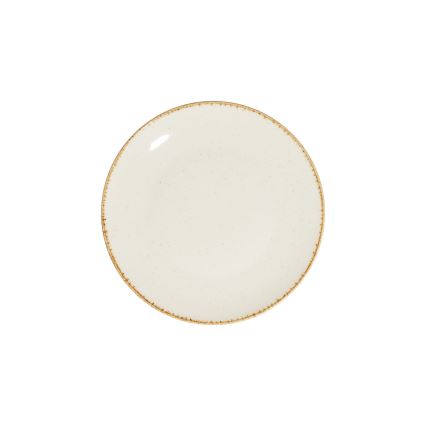 24-teiliges Porzellan-Geschirrset, weiß/beige