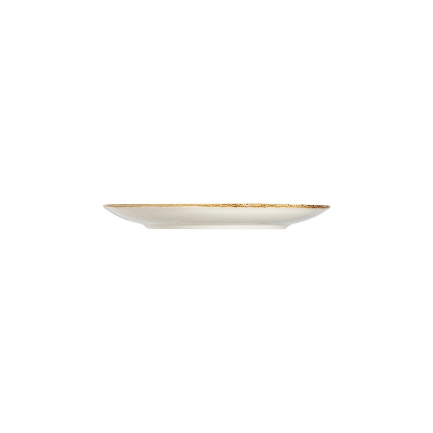 24-teiliges Porzellan-Geschirrset, weiß/beige