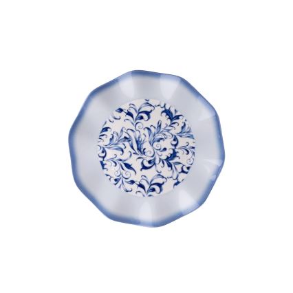 24-teiliges Speiseservice aus Porzellan, blau