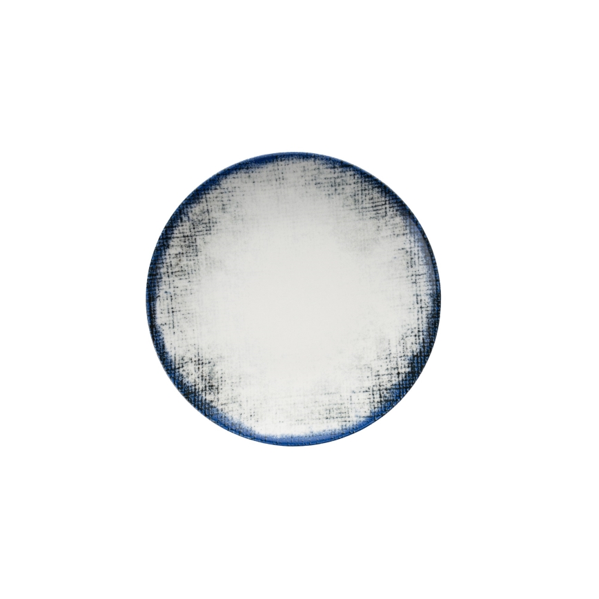 24-teiliges Speiseservice, weiß/blau, Porzellan