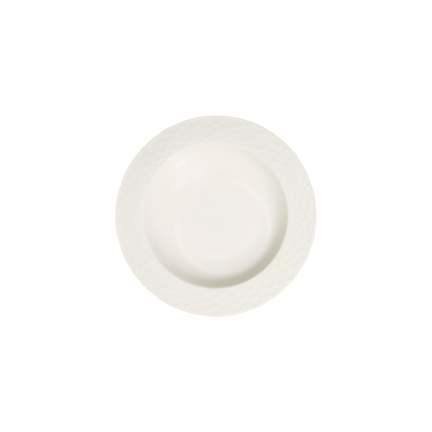 24-teiliges Speiseservice, weiß/Porzellan