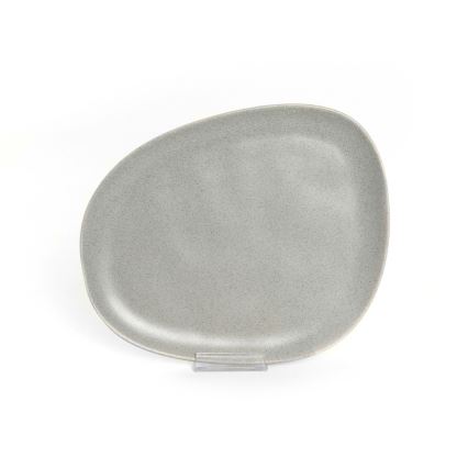 24-teiliges Tafelservice, grau/Steingut