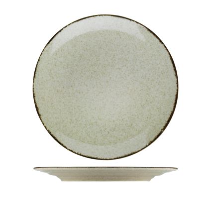 24-teiliges Tafelservice in Beige aus Porzellan