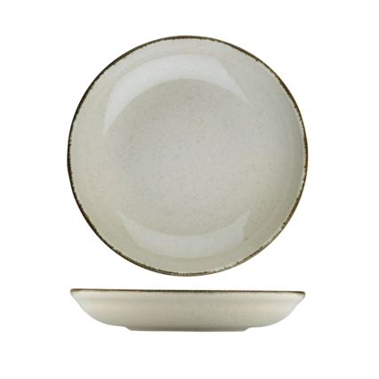 24-teiliges Tafelservice in Beige aus Porzellan