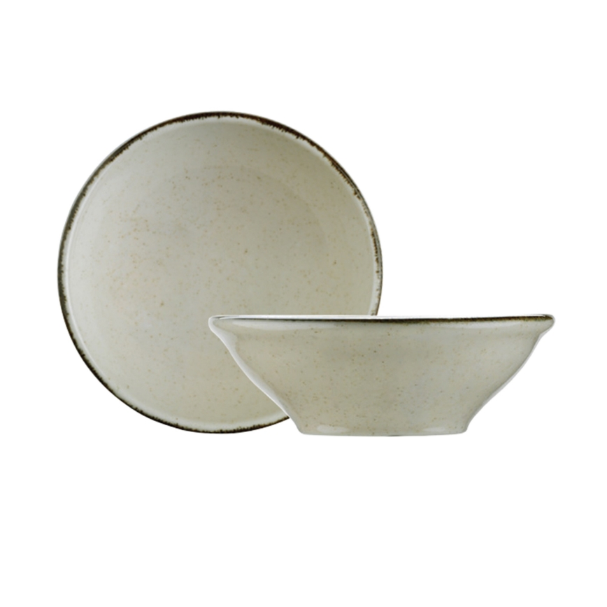 24-teiliges Tafelservice in Beige aus Porzellan