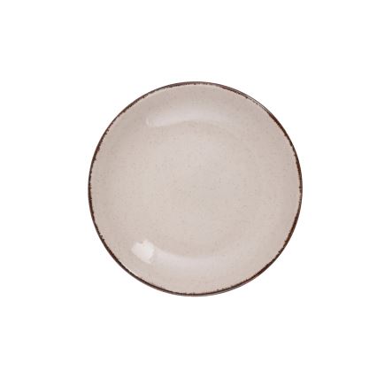 24-teiliges Tafelservice in Beige aus Porzellan