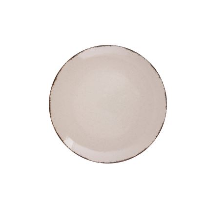 24-teiliges Tafelservice in Beige aus Porzellan