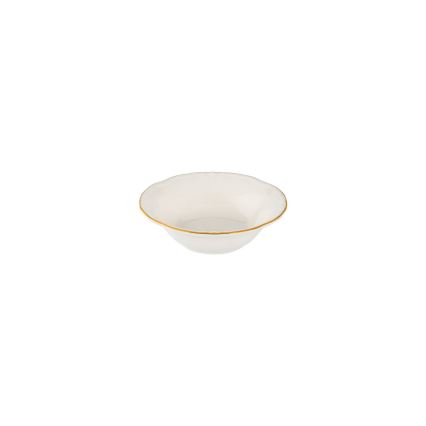 24-teiliges Tafelservice, Weiß/Gold, Porzellan