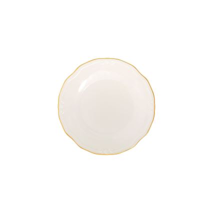 24-teiliges Tafelservice, Weiß/Gold, Porzellan