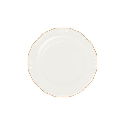24-teiliges Tafelservice, Weiß/Gold, Porzellan