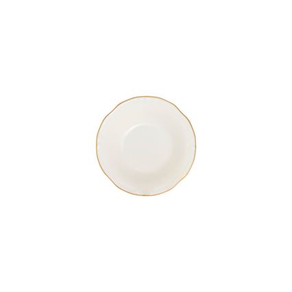 24-teiliges Tafelservice, Weiß/Gold, Porzellan