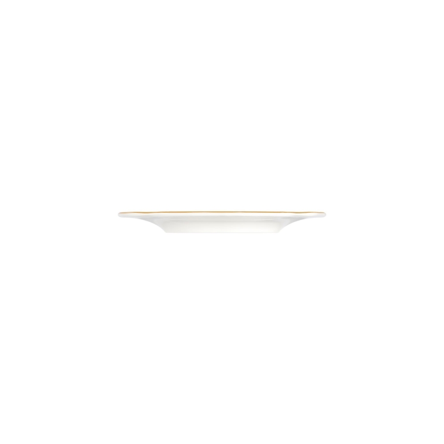 24-teiliges Tafelservice, Weiß/Gold, Porzellan
