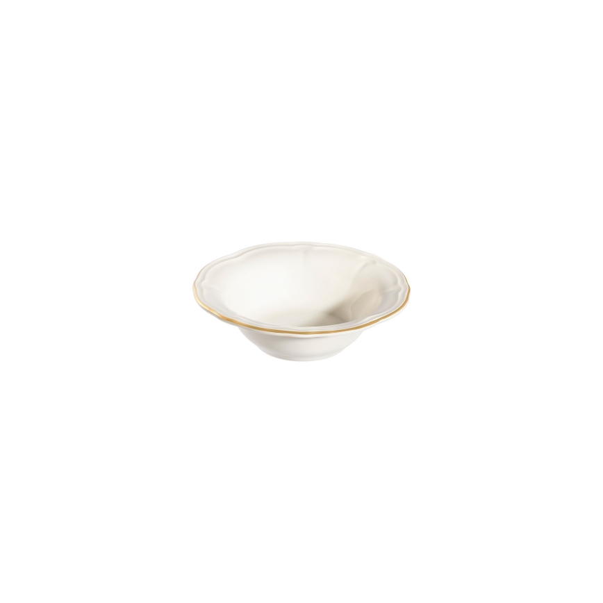 24-teiliges Tafelservice – Weiß/Gold/Porzellan