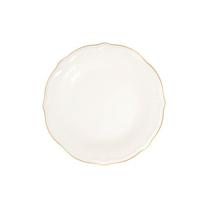 24-teiliges Tafelservice – Weiß/Gold/Porzellan