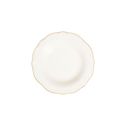 24-teiliges Tafelservice – Weiß/Gold/Porzellan