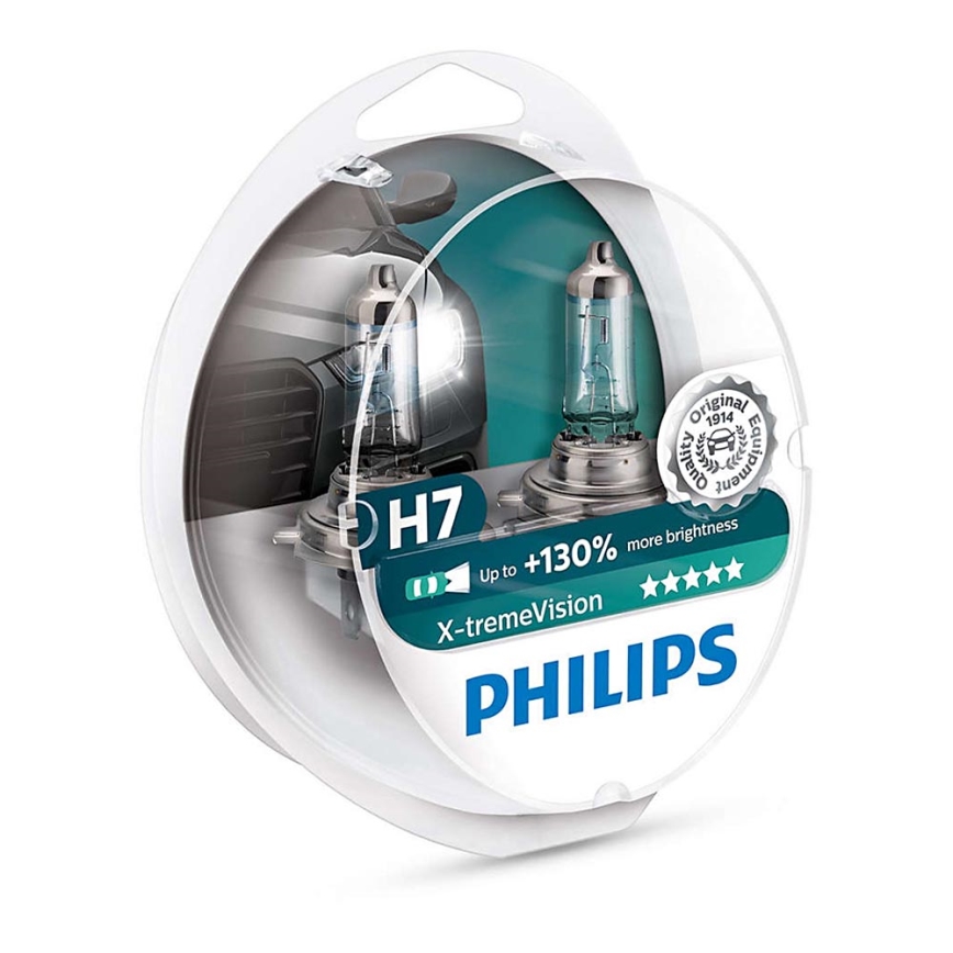 2er SET - Autoglühbirne Philips X-TREMEVISION 12972XV+S2 H7 PX26d/55W/12V