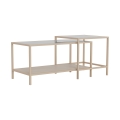 2er-Set Couchtisch SARON 90x50 cm grau/transparent
