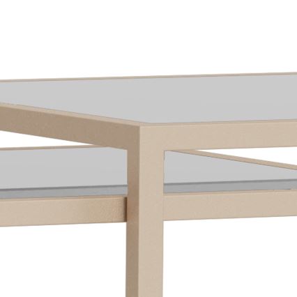 2er-Set Couchtisch SARON 90x50 cm grau/transparent