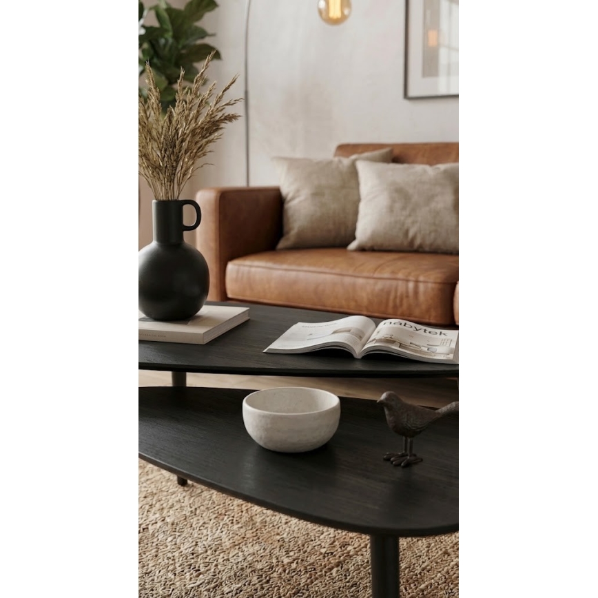 2er-Set Couchtisch SOLE 60/80x30/40 cm schwarz
