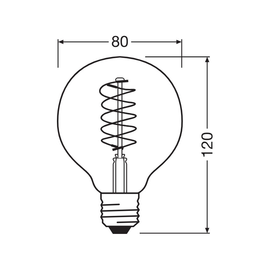 2er-Set dimmbare LED-Lampen VINTAGE FILAMENT E27/4,8W/230V 2200K - Osram