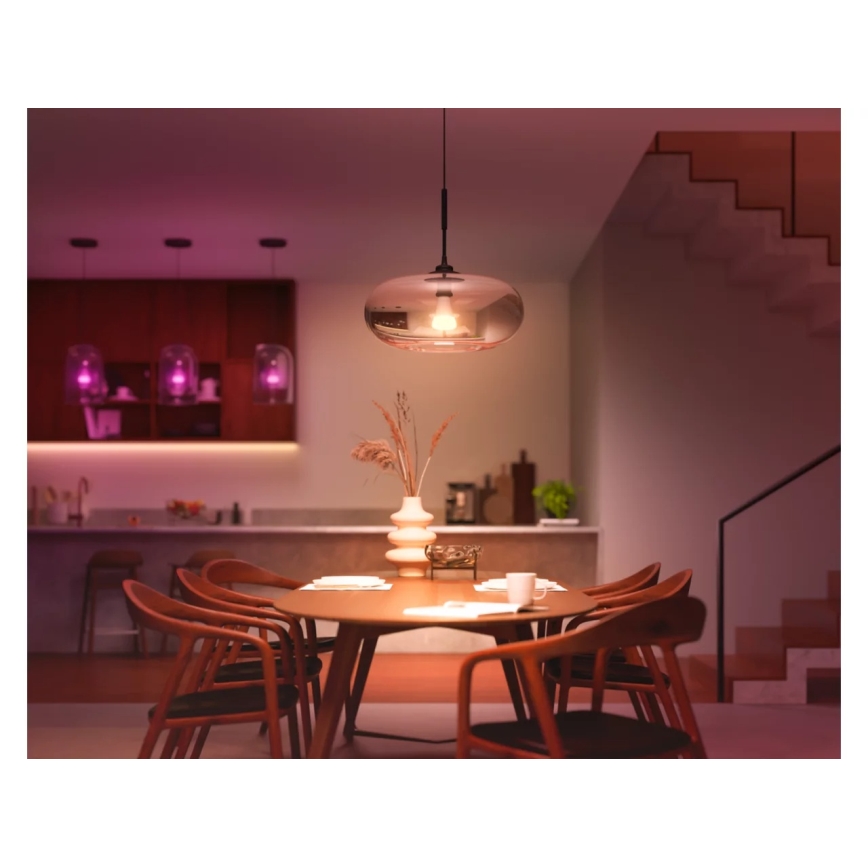 2er-Set dimmbare LED-Lampen Philips Hue WHITE AND COLOR AMBIANCE E27/8,1W/230V 1000-20000K