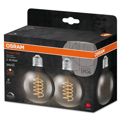2er-Set dimmbare LED-Leuchtmittel Vintage-Filament E27/7,8W/230V 1800K - Osram