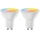 2er-Set dimmbare LED-RGBW-Lampen MESH GU10/6,5W/230V 2700-6500K Wi-Fi - Aigostar