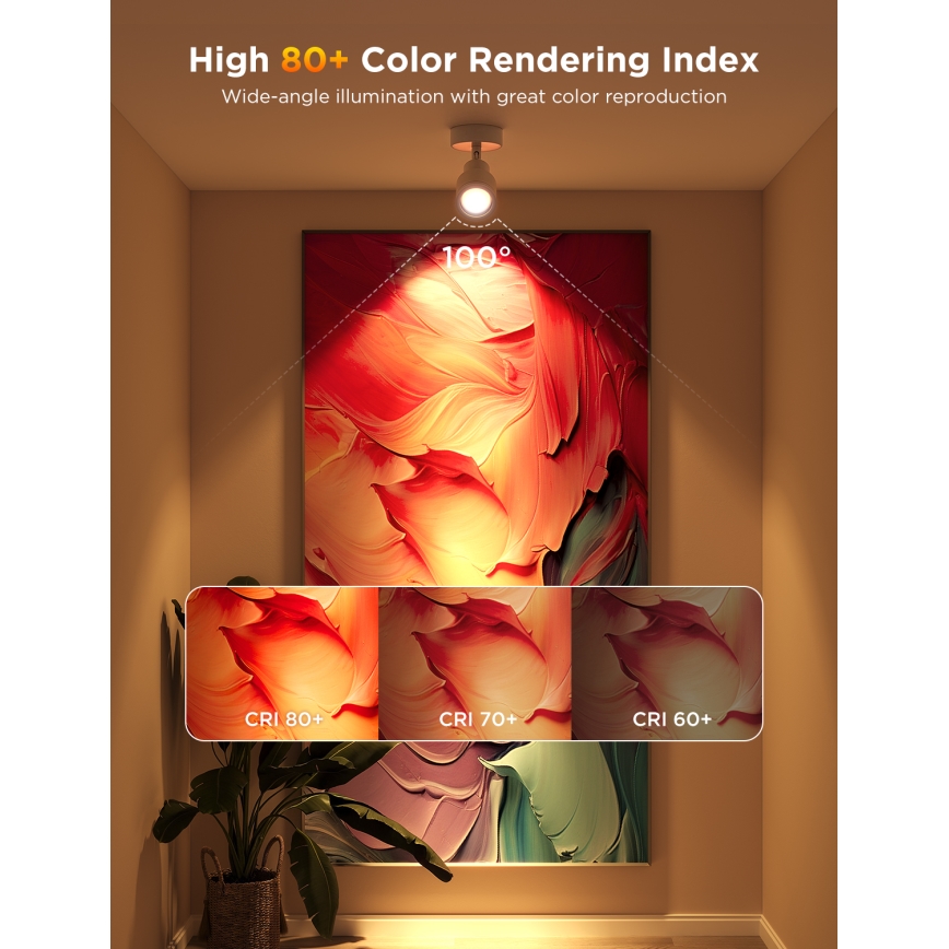 2er-Set dimmbare LED-RGBWW-Reflektorlampen MATTER GU10/4,8W/230V 2700-6500K Wi-Fi - Govee