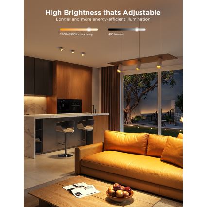 2er-Set dimmbare LED-RGBWW-Reflektorlampen MATTER GU10/4,8W/230V 2700-6500K Wi-Fi - Govee