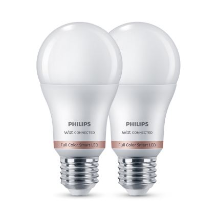 2er-Set Philips SMART A60 dimmbare LED-RGB-Lampe E27/8,5W/230V 2200-6500K