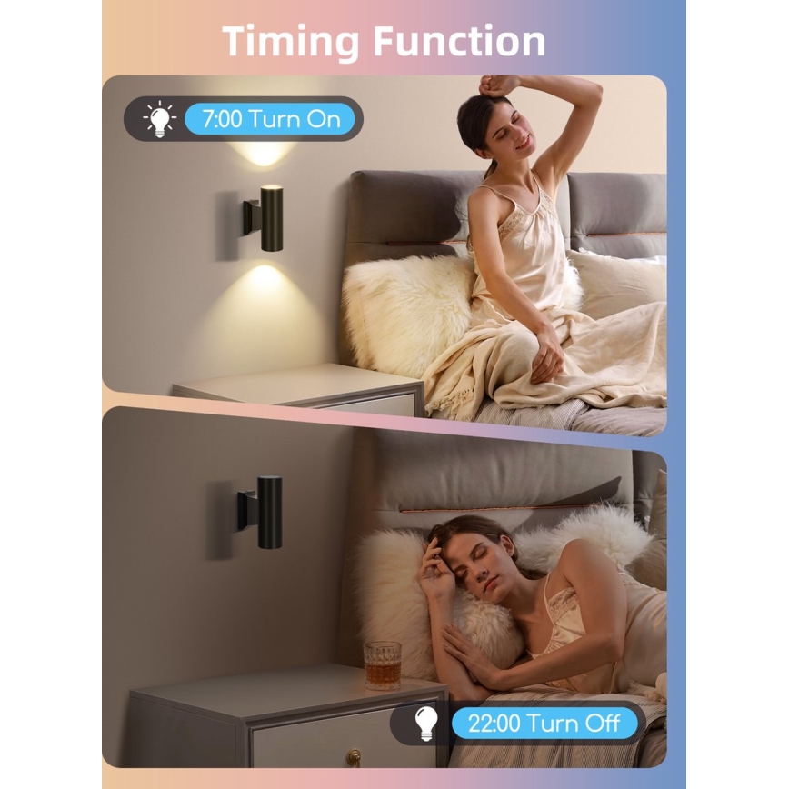 2er-Set dimmbare LED-RGBW-Lampen MESH GU10/6,5W/230V 2700-6500K Wi-Fi - Aigostar