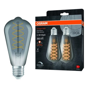 2er-Set dimmbare Vintage-LED-Filamentlampe E27, 7,8 W, 230 V, 1800 K - Osram