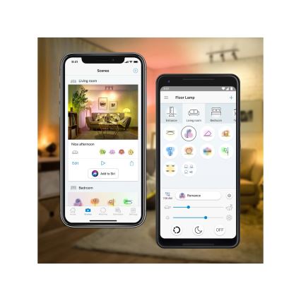 2er-Set dimmbare LED-RGBW-Lampe A60 E27/9W/230V 2200-6500K Wi-Fi + Fernbedienung - WiZ