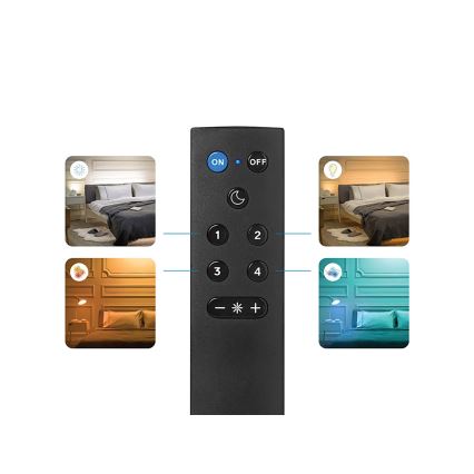 2er-Set dimmbare LED-RGBW-Lampe A60 E27/9W/230V 2200-6500K Wi-Fi + Fernbedienung - WiZ