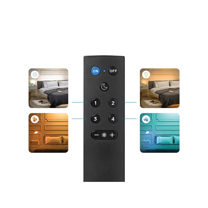 2er-Set dimmbare LED-RGBW-Lampe A60 E27/9W/230V 2200-6500K Wi-Fi + Fernbedienung - WiZ