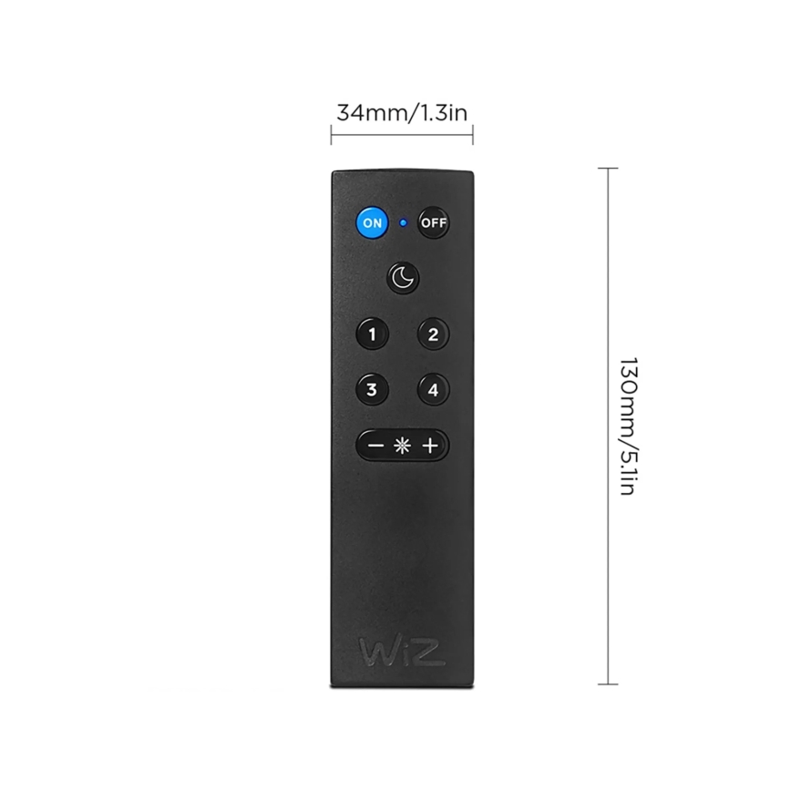 2er-Set dimmbare LED-RGBW-Lampe A60 E27/9W/230V 2200-6500K Wi-Fi + Fernbedienung - WiZ